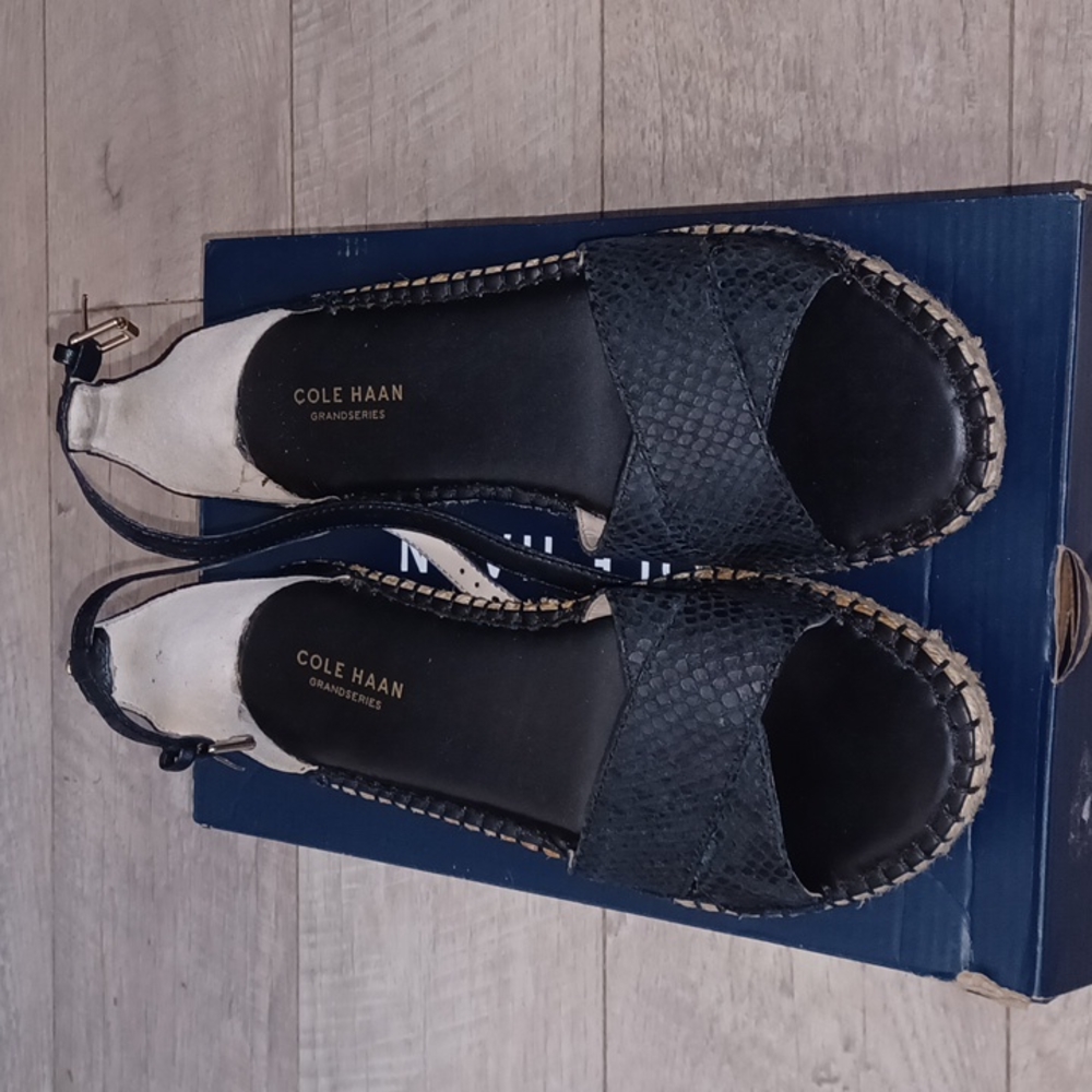 Cole Haan Cloudfeel Espadrille Ankle Strap Sandals Sz 7.5
